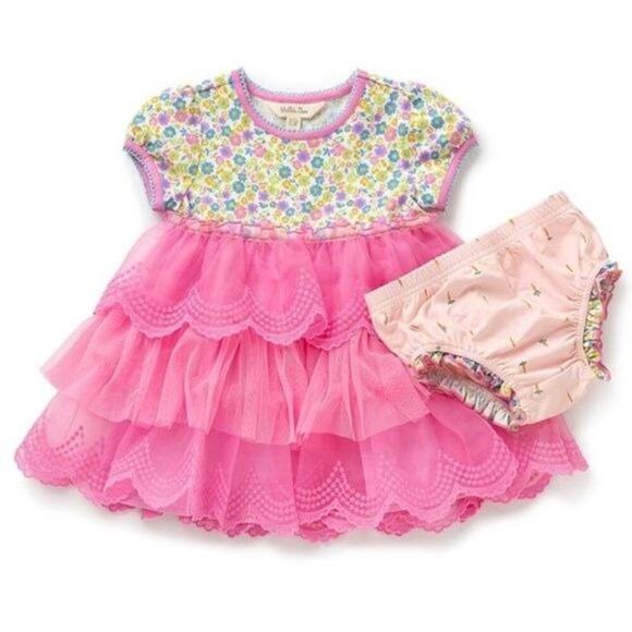 Matilda Jane Dreams Come True Dress Daydream Infant Girls Size 12 - 18 months Ex - Picture 3 of 14